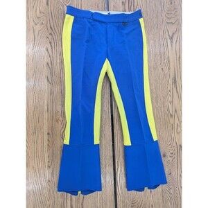 Vintage Edelweiss Innsbruck Ski Pants Men's 34R Blue Yellow Flare Austria Retro